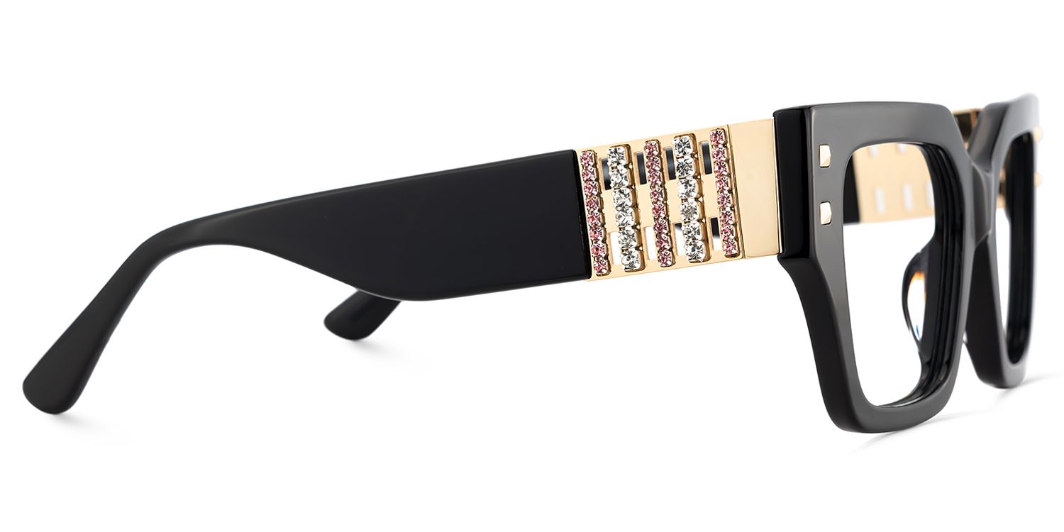 Black Big Square Glasses on Sale3