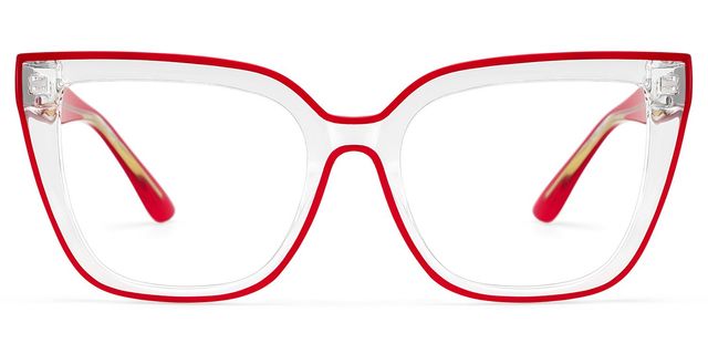 Mirta Square Red Glasses