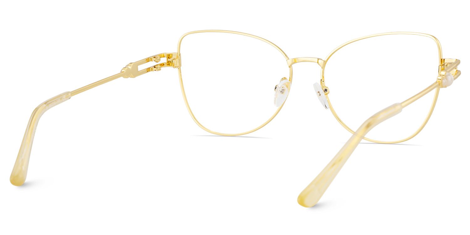 Gaga Eyeglasses in Cat Eye Gold Frame | ZEELOOL Canada6