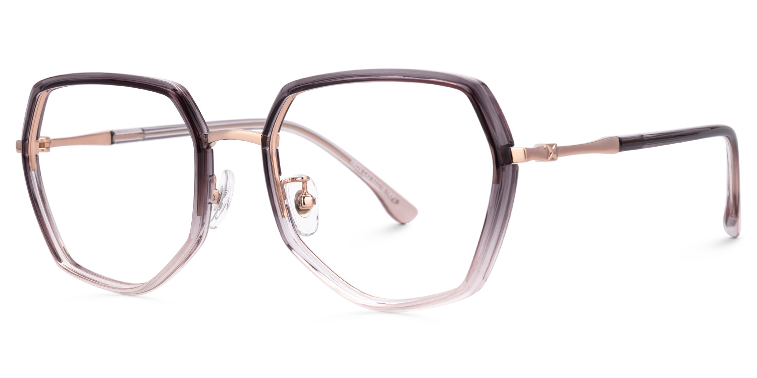 Kendra Geometric Acetate Full Frame Eyeglasses | ZEELOOL Canada1