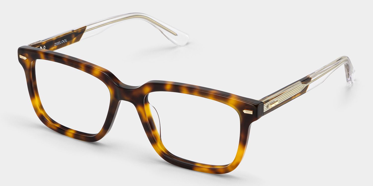 George Tortoise Rectangle Glasses for Men | ZEELOOL3