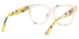 Jett Square Yellow Clear Glasses5