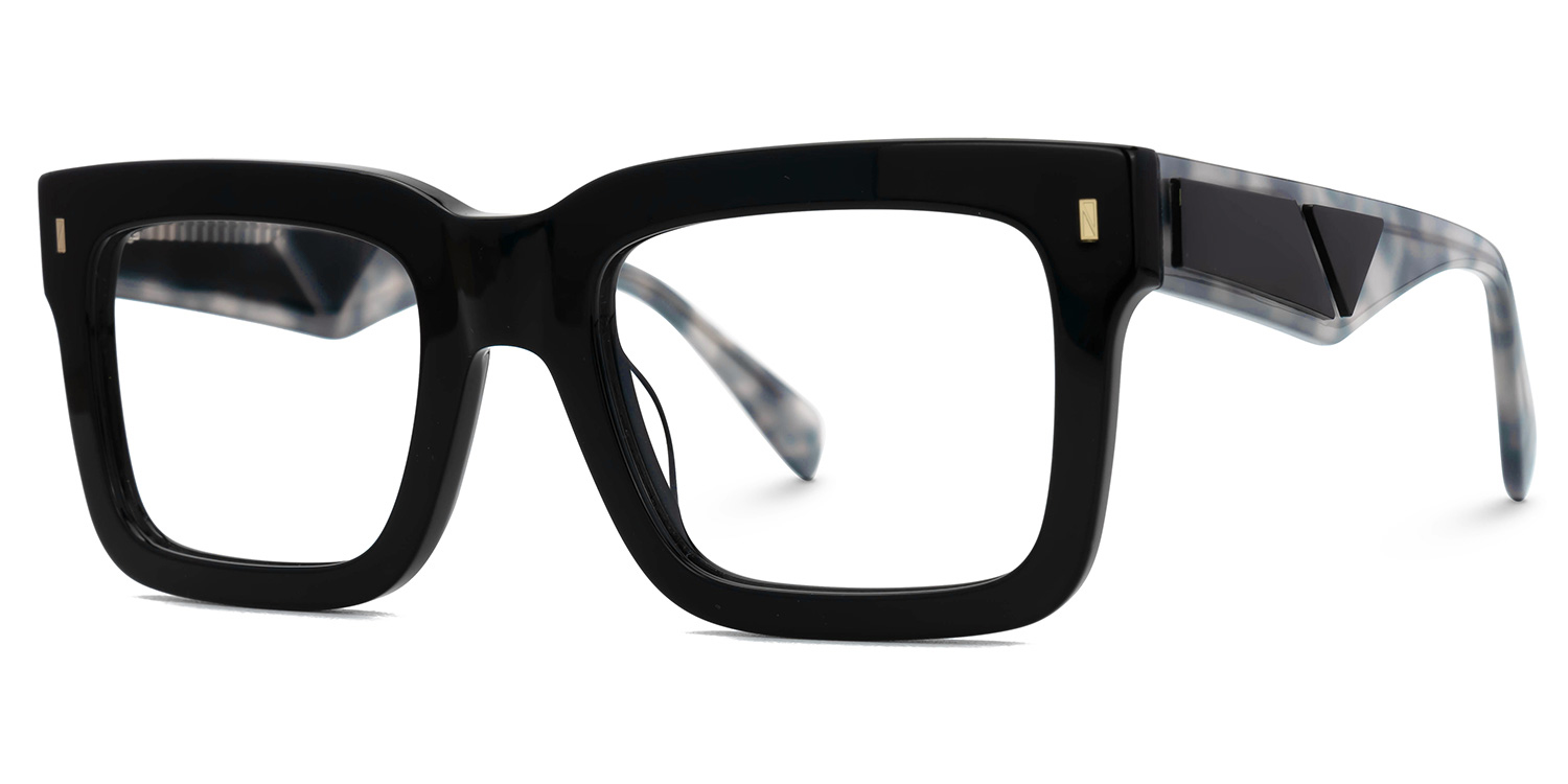 Shirmme Square Black Glasses3