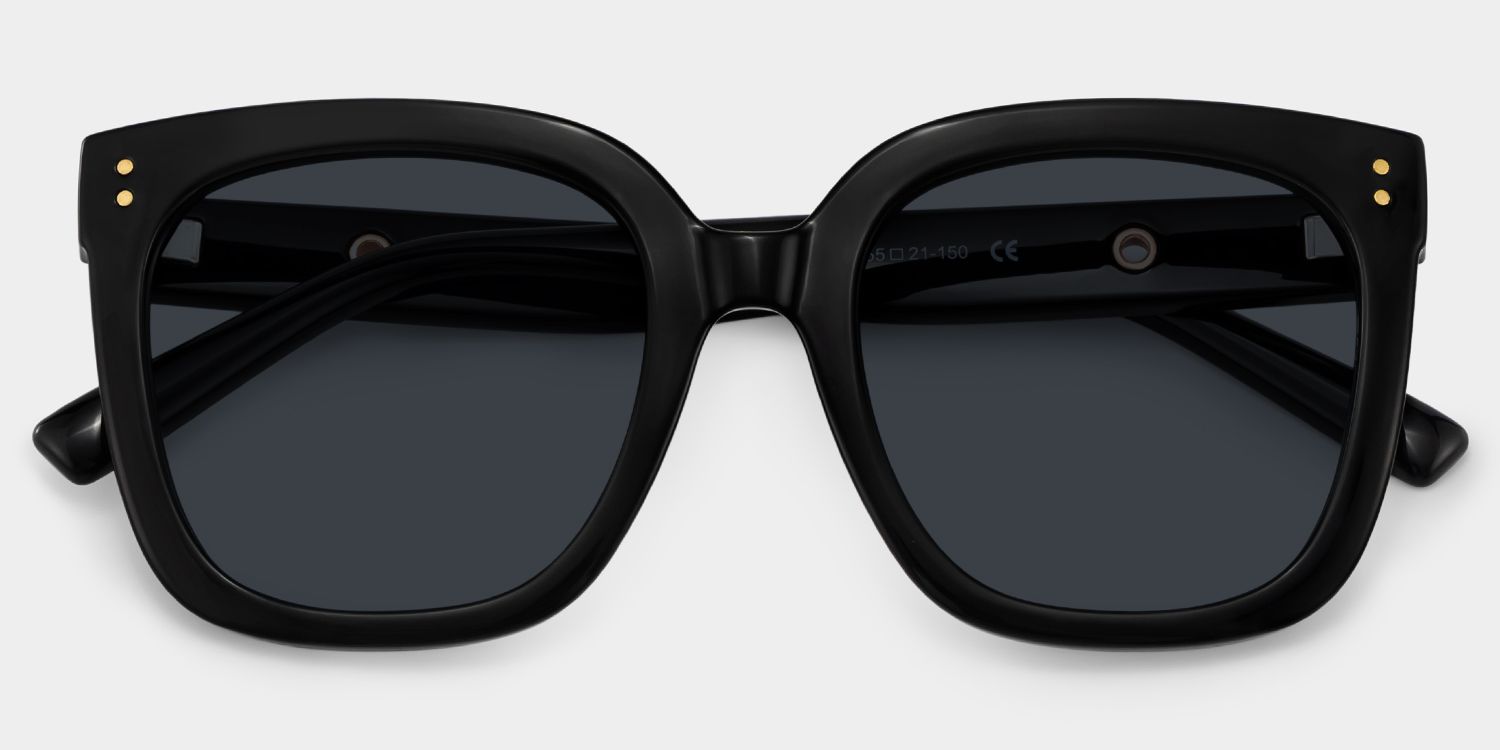 Ebony Square Black Glasses and Eyeglasses1