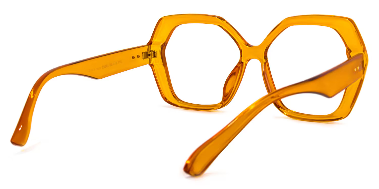 Piper Geometric Earthy-Yellow Glasses | ZEELOOL Canada4