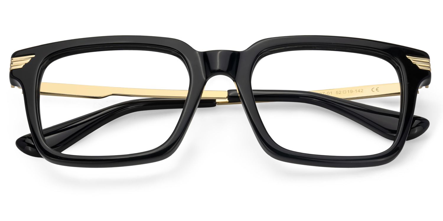Black Rectangle Frame Glasses2