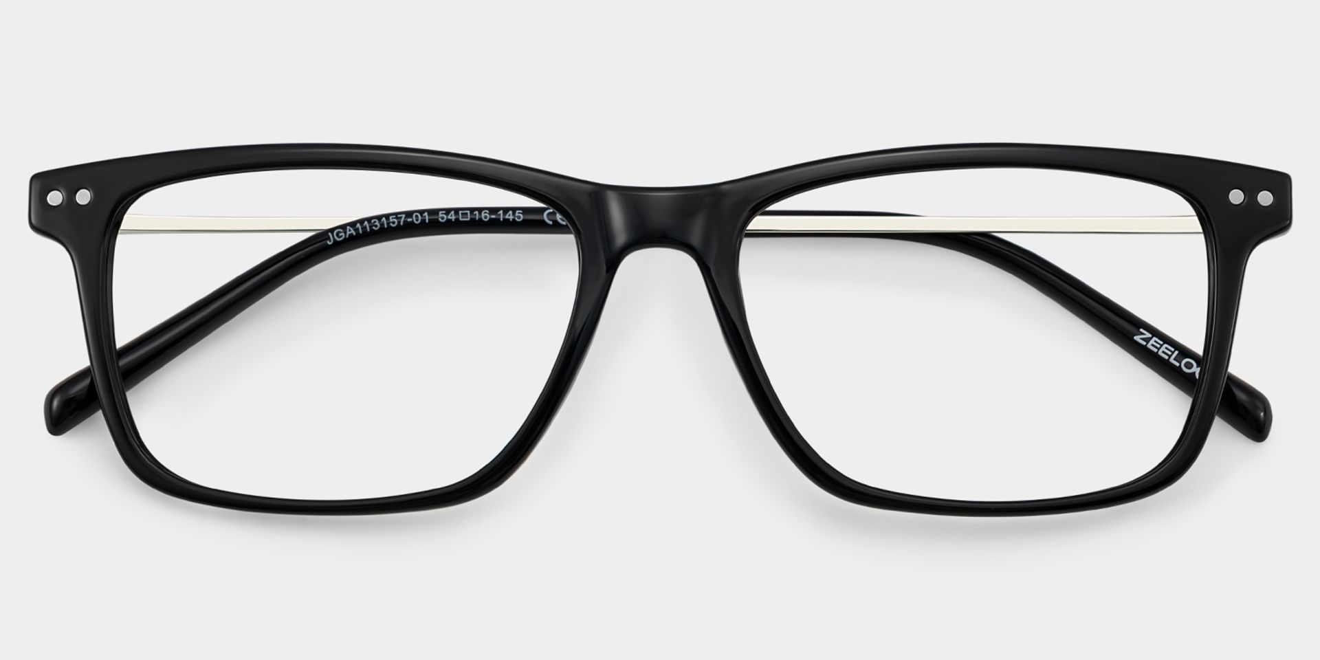 Eleanor Men's Black Rectangular Eyeglasses in TR90 for Men | ZEELOOL CANADA2