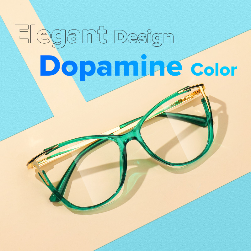 Yomary Cateye Green Glasses5