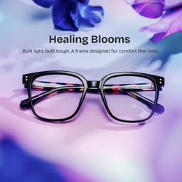 Donnalyn Purple Square Glasses0