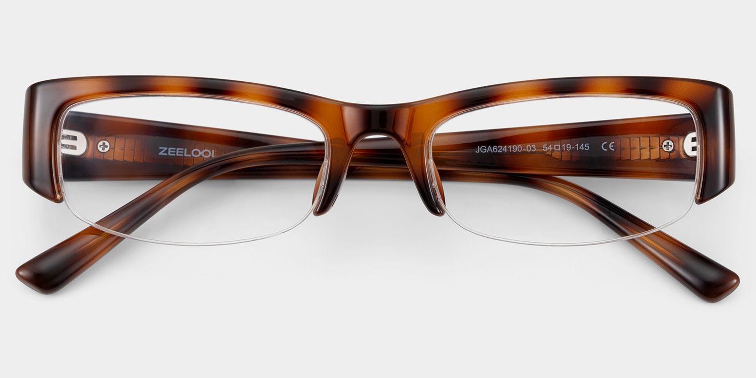 Trevor Brown Half Frame Tortoise Rectangle Glasses | ZEELOOL1