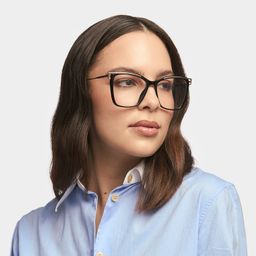 Krystle Square Black Glasses1