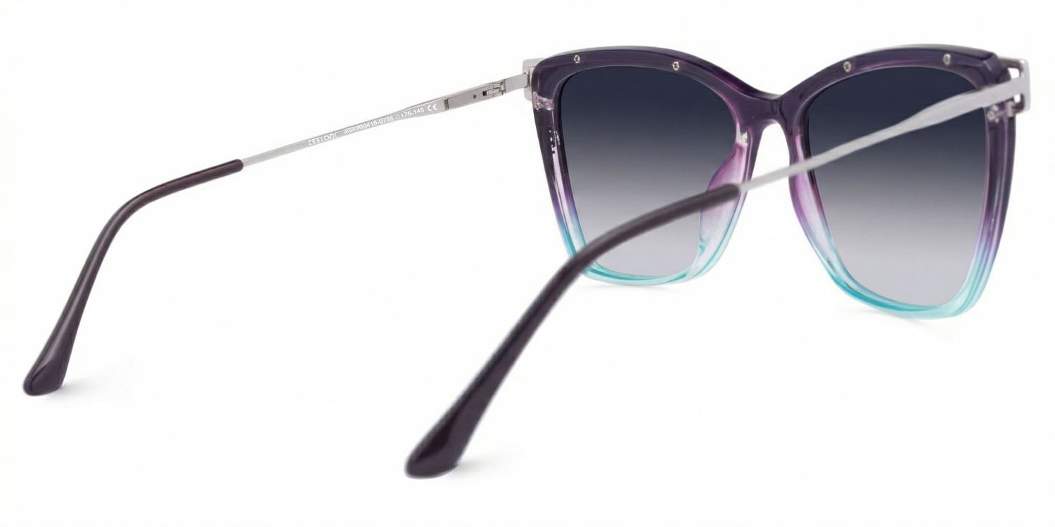 Square Krystle Purple-Blue Eyeglasses deals -Zeelool3