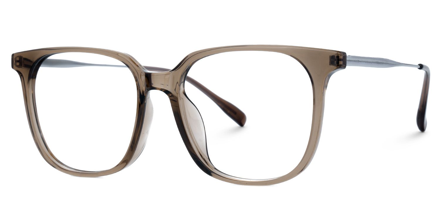 Ameedah Brown Square Thin Glasses | ZEELOOL Canada2