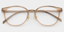 Amanda Rectangle Beige Glasses2