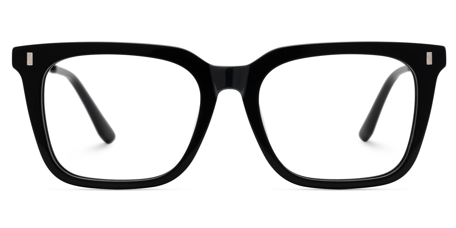 Brook Black Rectangle Prescription Glasses | ZEELOOL Canada1