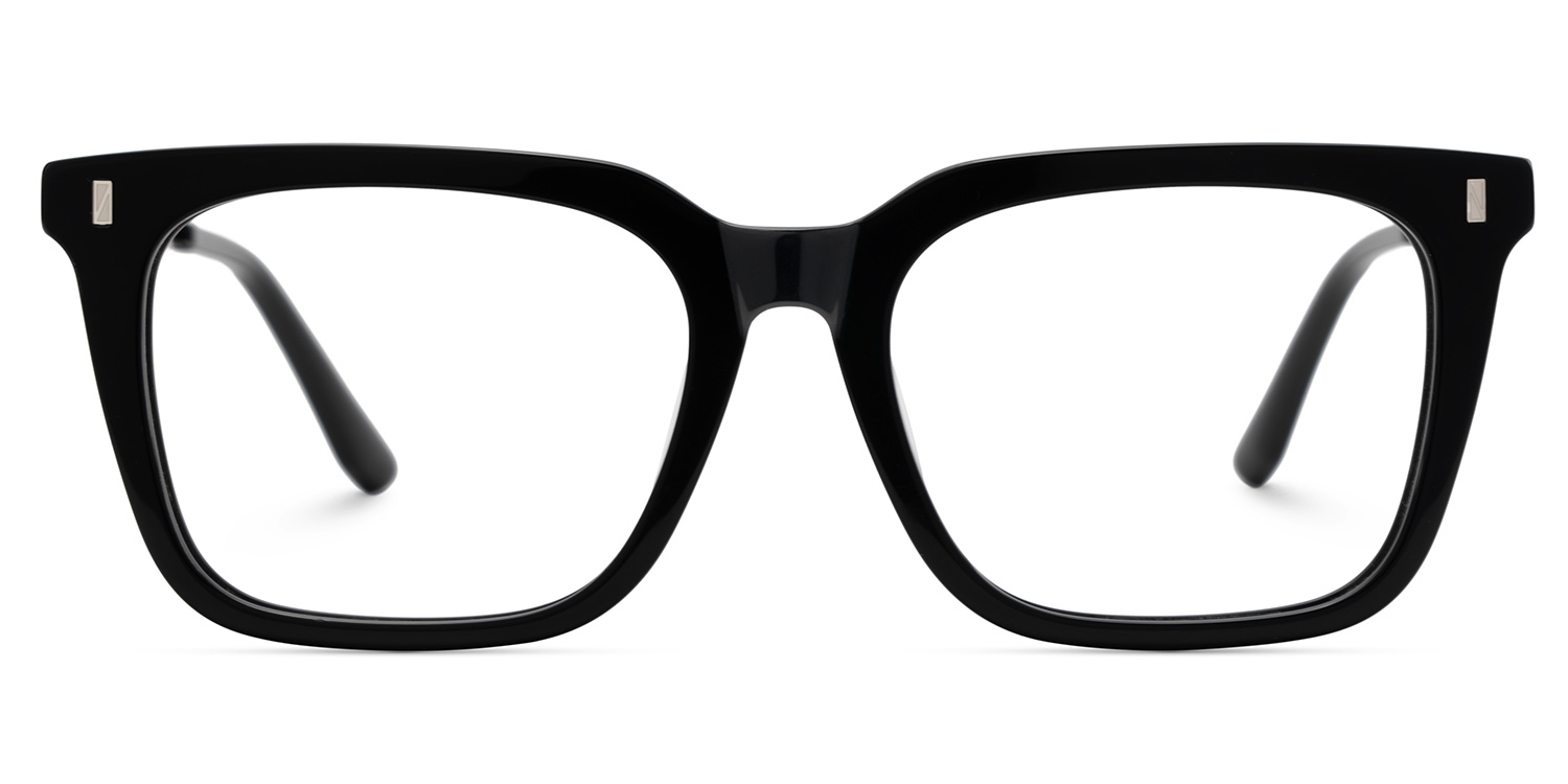 Brook Black Rectangle Prescription Glasses | ZEELOOL Canada1