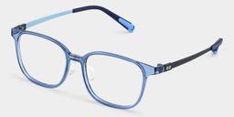 Lane Rectangle Blue Clear Glasses2