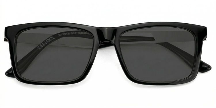 Osvaldo Black Rectangle Sunglasses