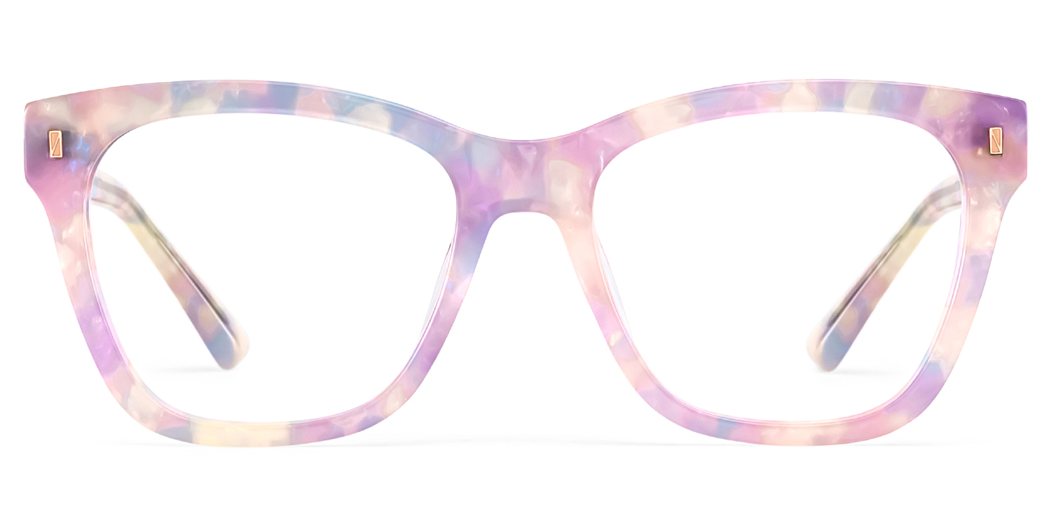 Mae Square Purple Glasses0