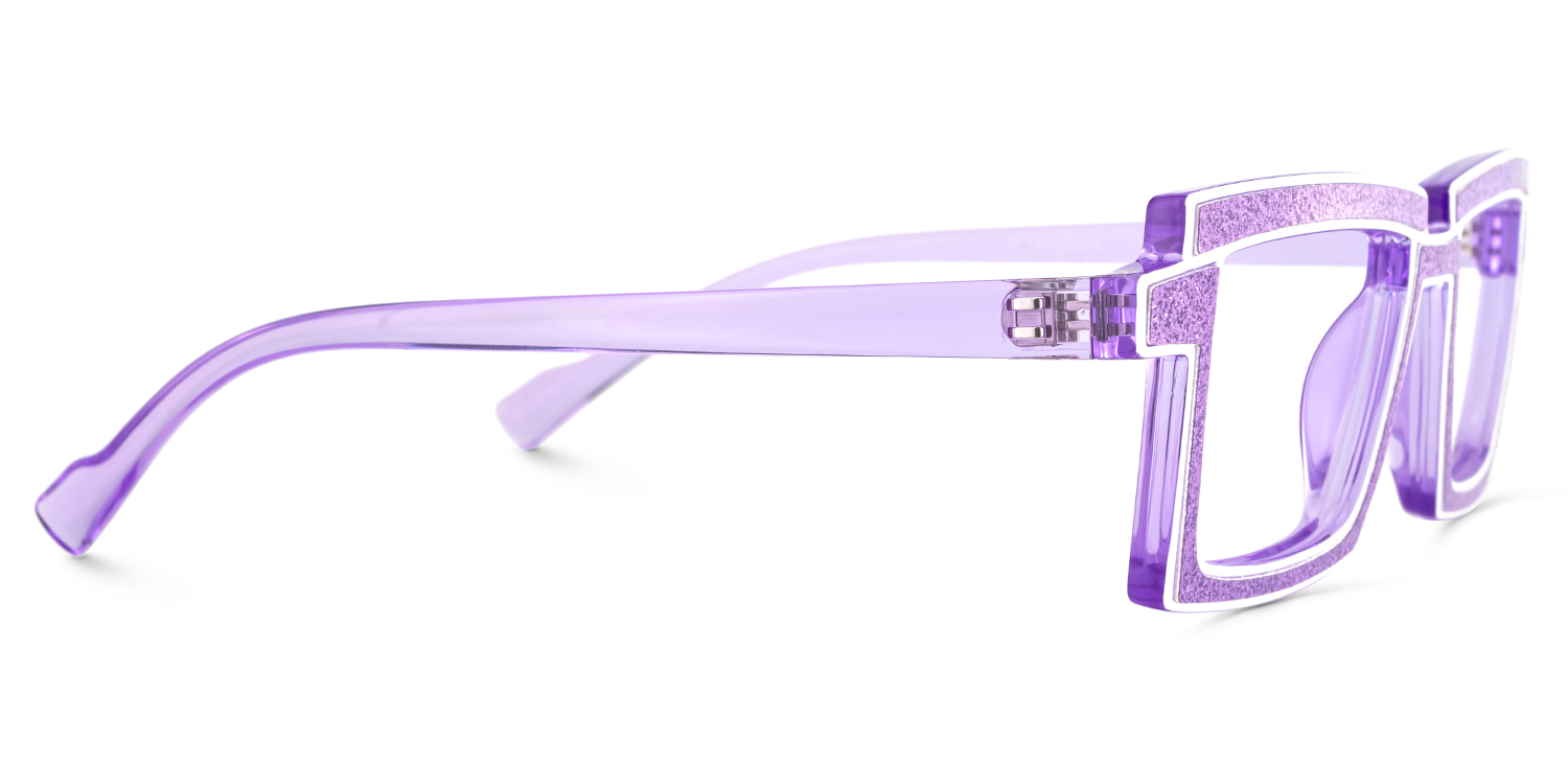 Zephyr Rectangle Lavender Glasses4
