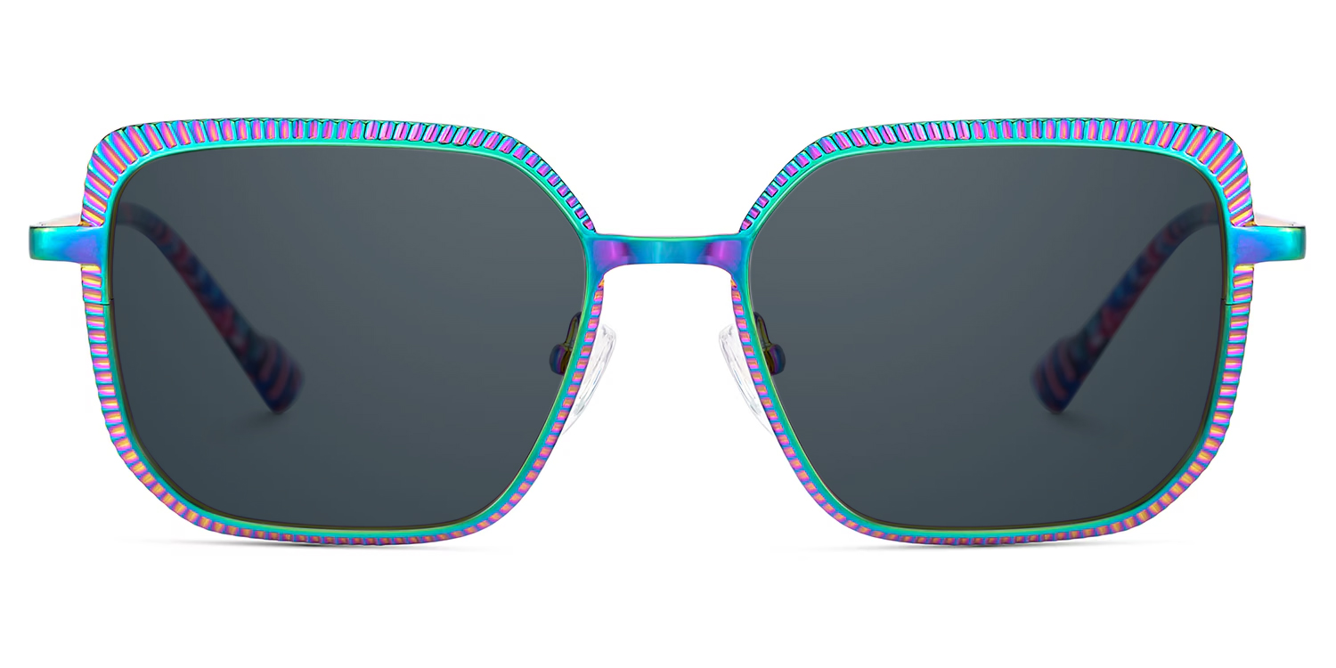 Vintage Metal Frame Glasses in Iridescent Color0