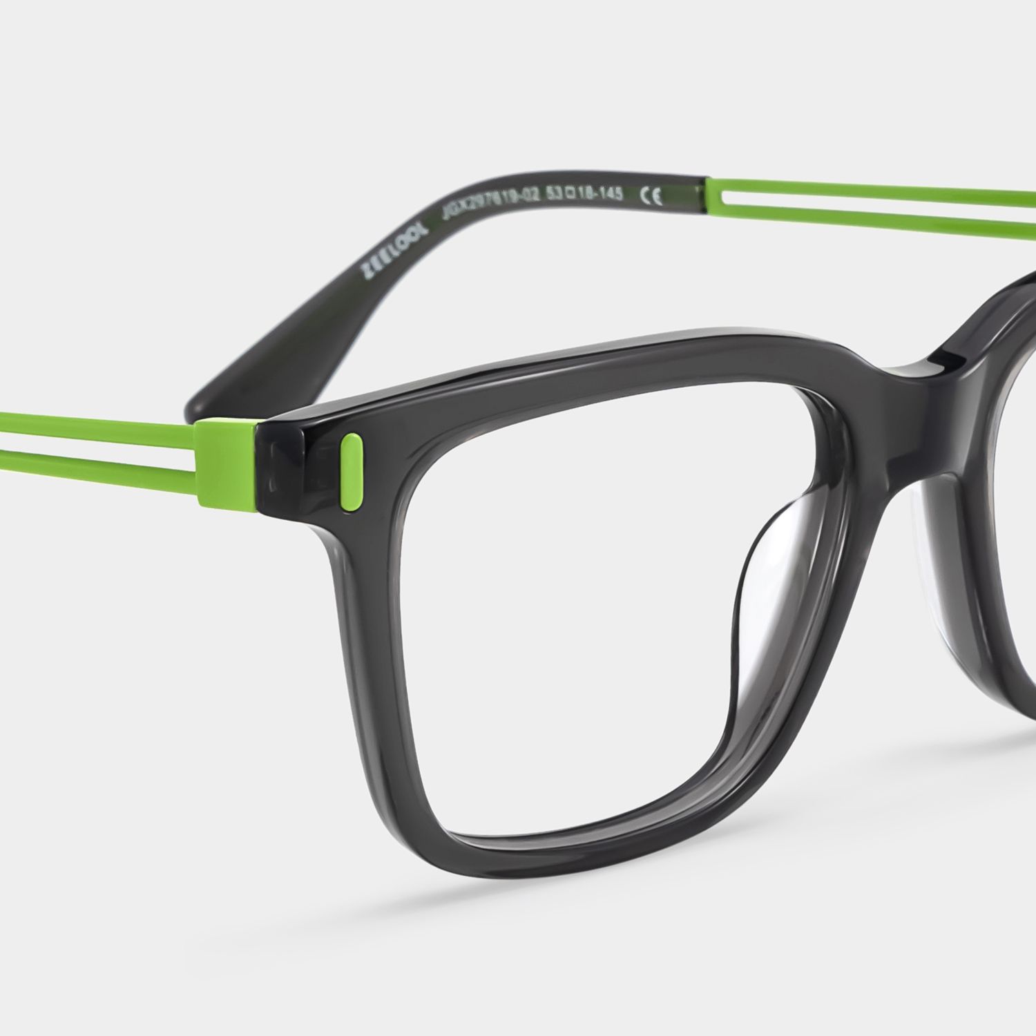 Axel Gray Frame Glasses with Rectangle Frame Online | ZEELOOL Canada6
