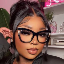 Pearl Cateye Black Glasses8