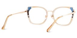 Murcia Beige Square Glasses5