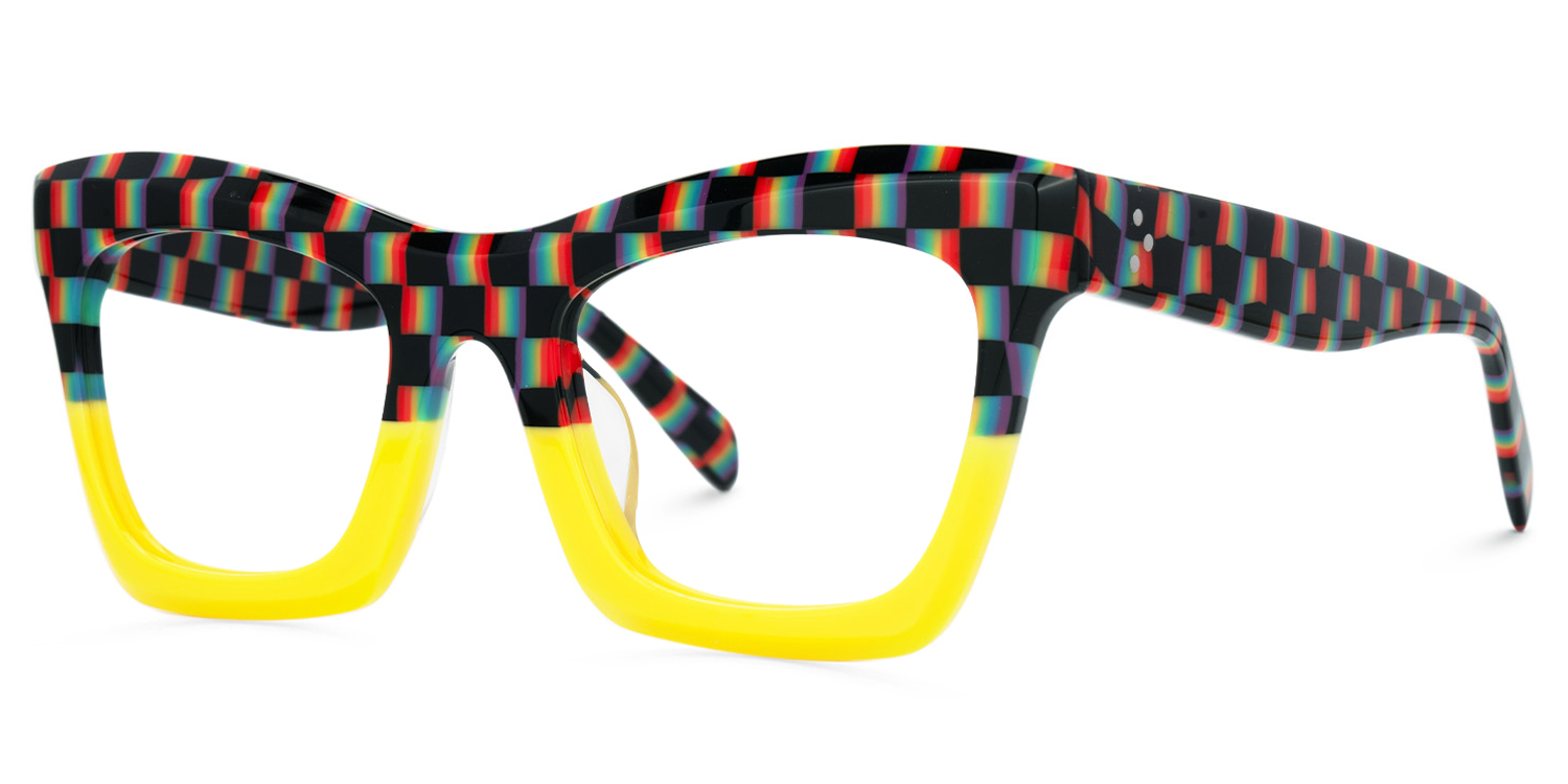 New Arrival Checkered and Yellow Color for Benitez Glasses | ZEELOOL Canada1