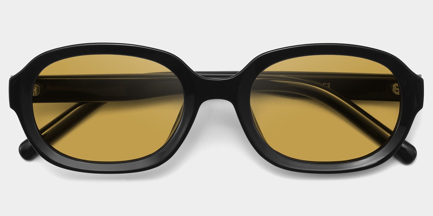 Astra Black Frame Polarized Sunglasses with geometric Style Online | ZEELOOL Canada2