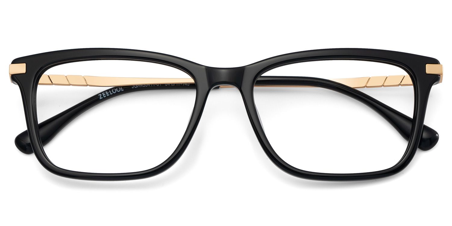 Zane Rectangle Black Color Frame Glasses for Men | ZEELOOL Canada2