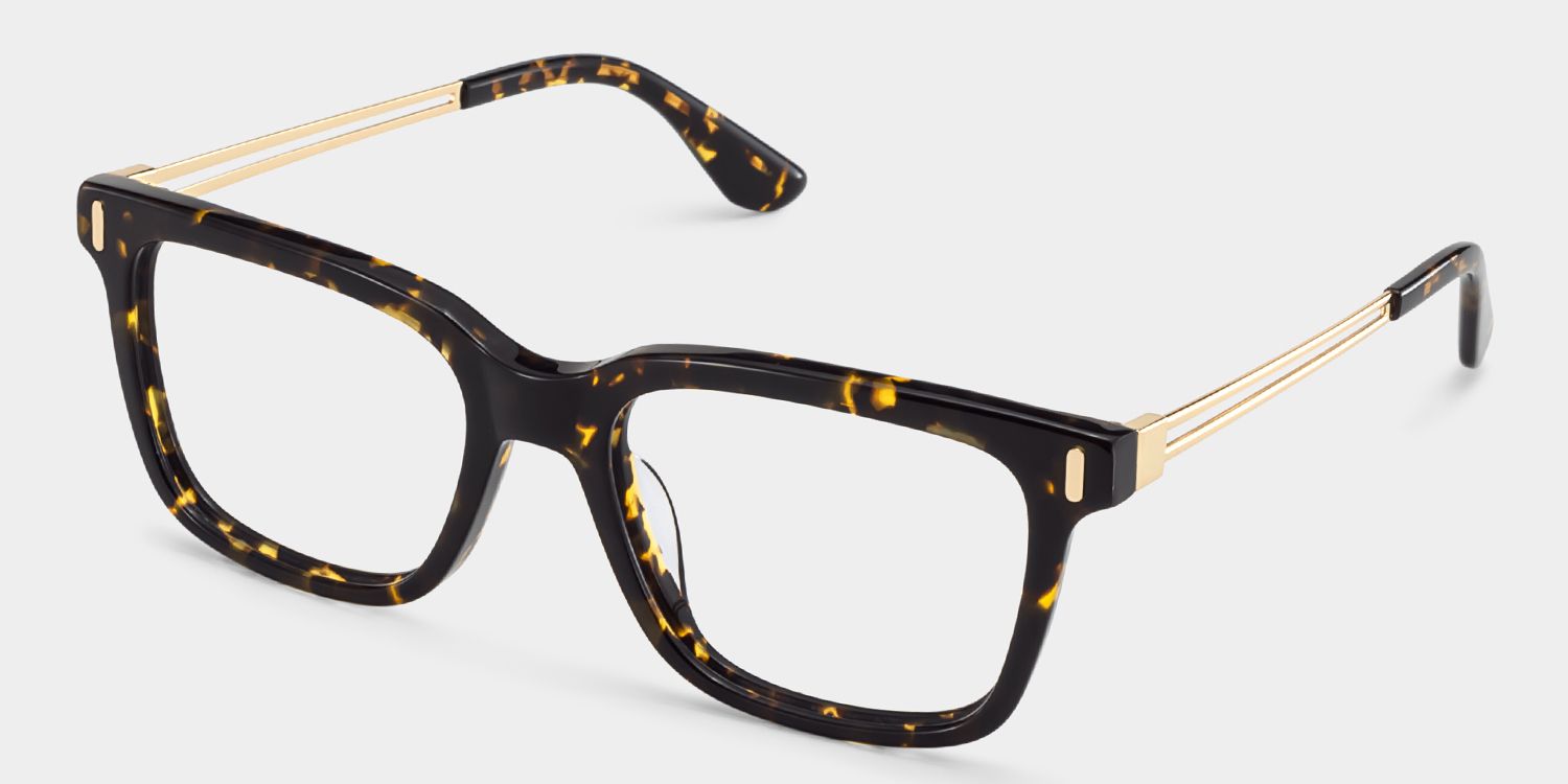 Axel Tortoise Frame Glasses with Rectangle Frame Online | ZEELOOL Canada4