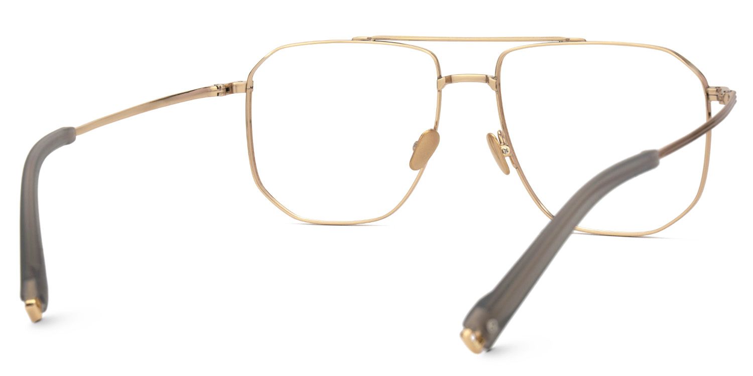 Aqua Titanium Gold Frame Glasses with Aviator Shape | ZEELOOL Canada3