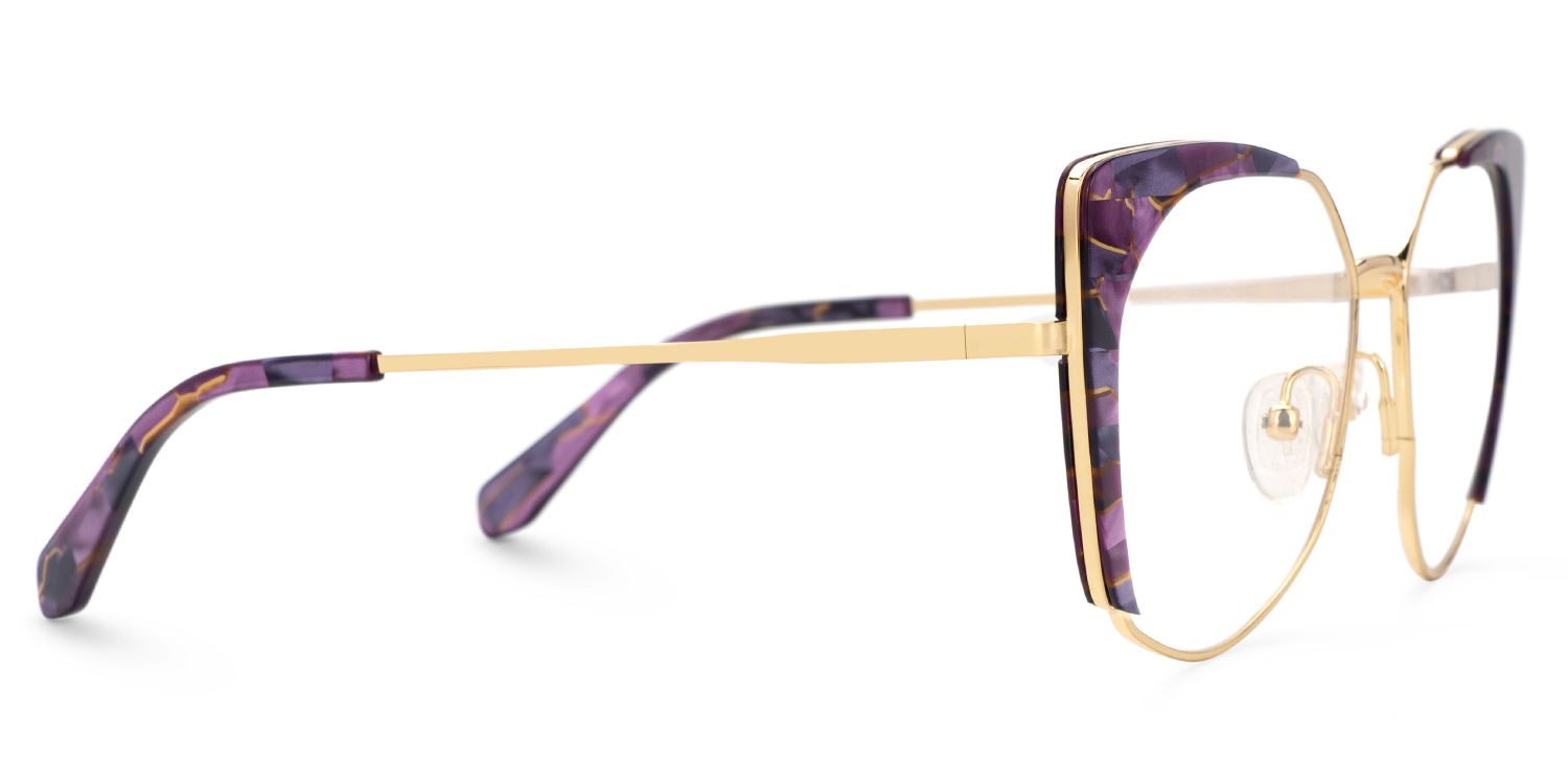 Ketty Prescription Purple Cat Eye Glasses Frames | ZEELOOL Canada2