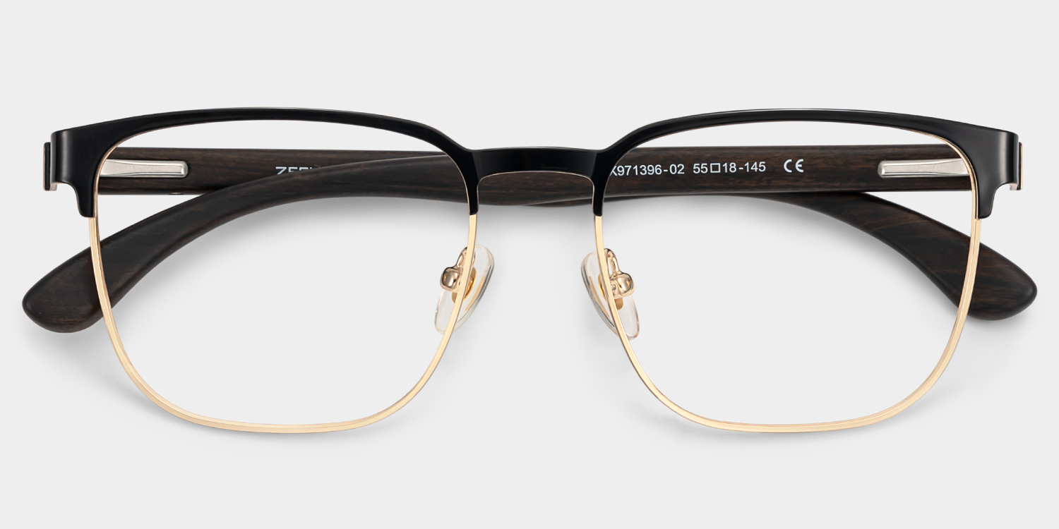 Luke black and gold browline glasses Online | ZEELOOL1