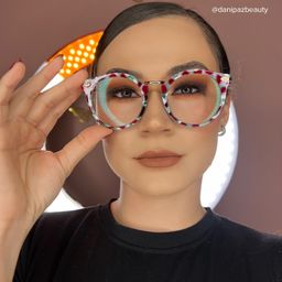 Quentina Round Blue Glasses9