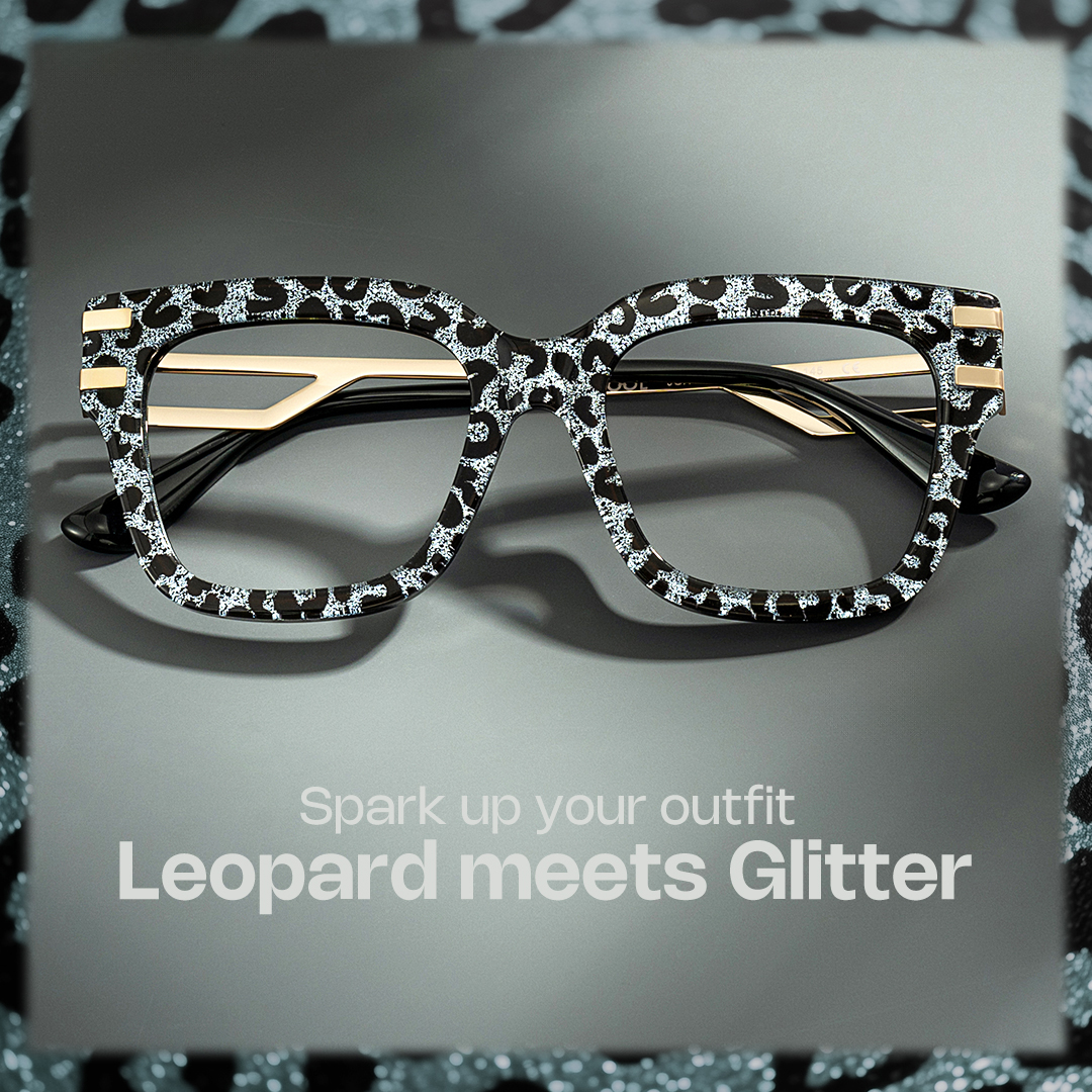 Lidia Square Gray Leopard Glasses0