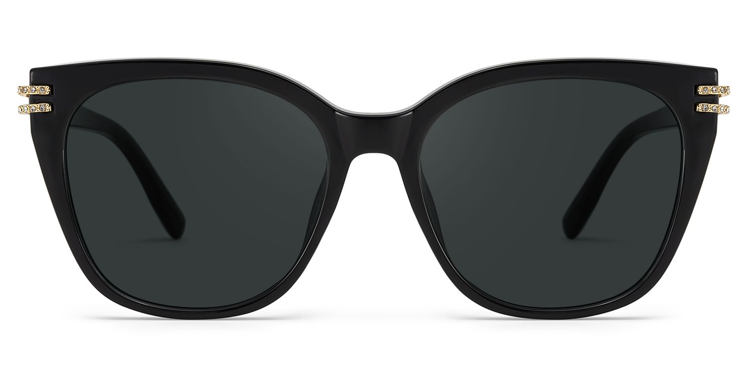 Catalina Black Square Polarized Sunglasses Online | ZEELOOL Canada0