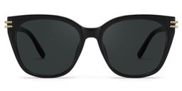 Catalina Square Black Polarized Sunglasses0