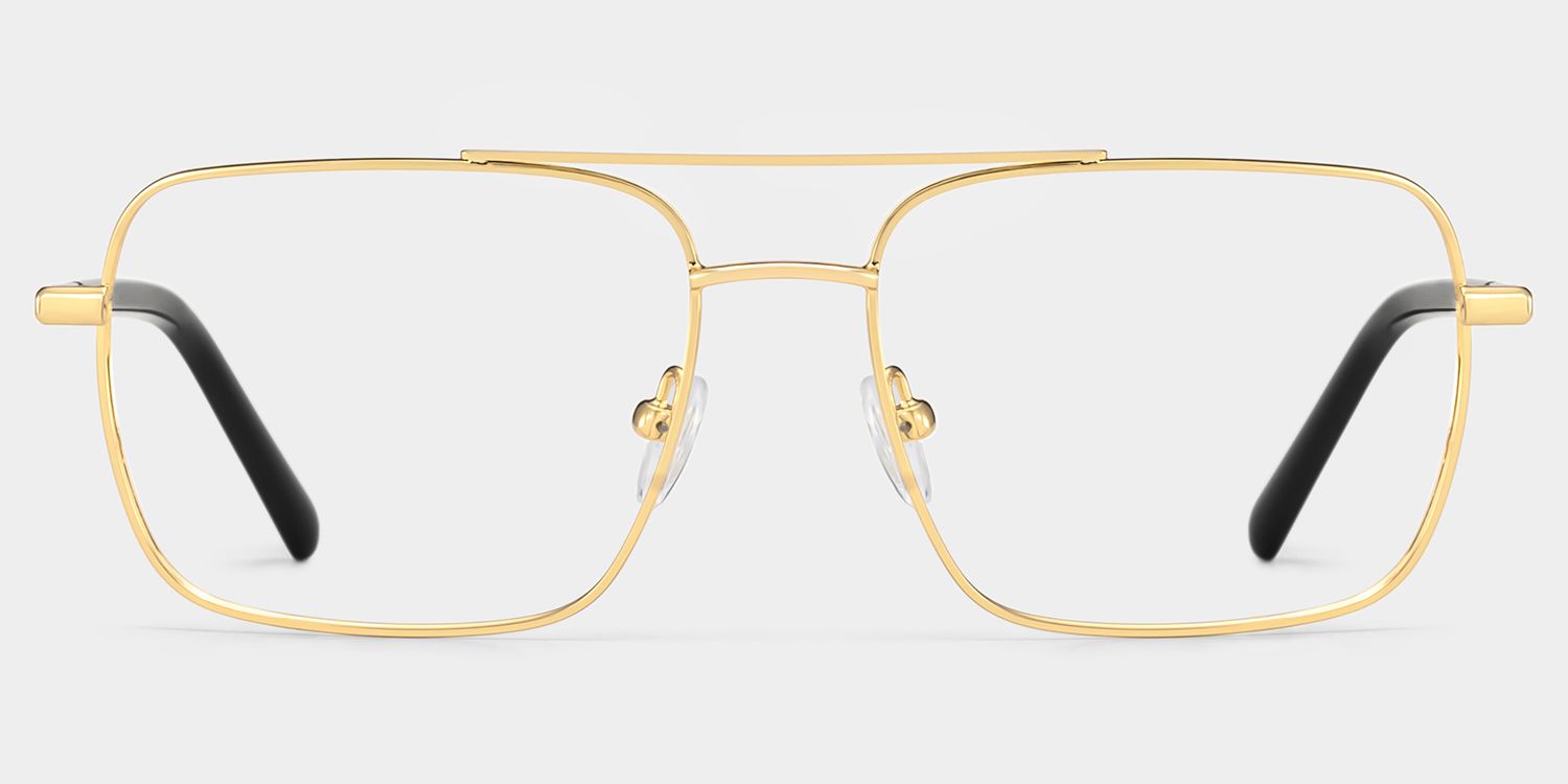 Iris Gold Frame Glasses with Aviator Frame Online | ZEELOOL Canada2