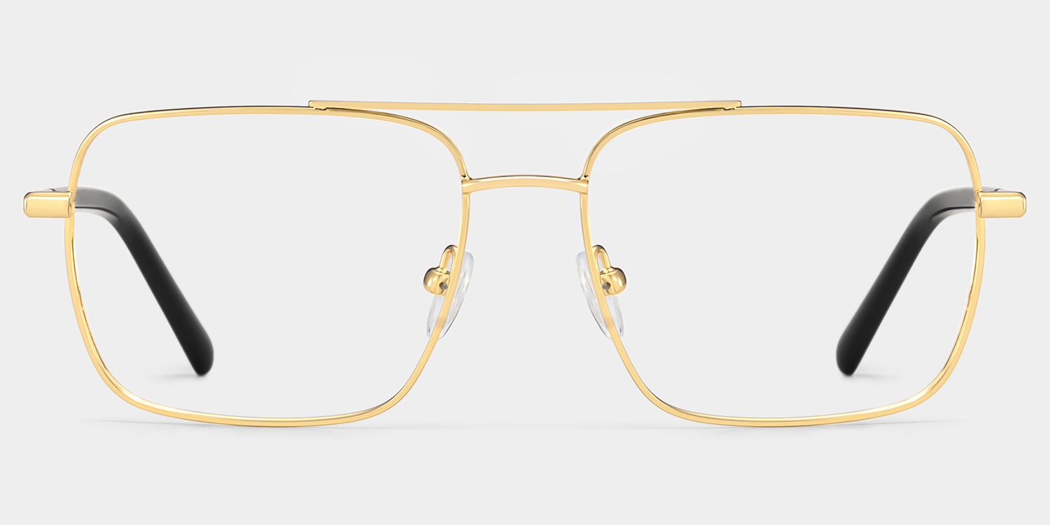 Iris Gold Frame Glasses with Aviator Frame Online | ZEELOOL Canada2