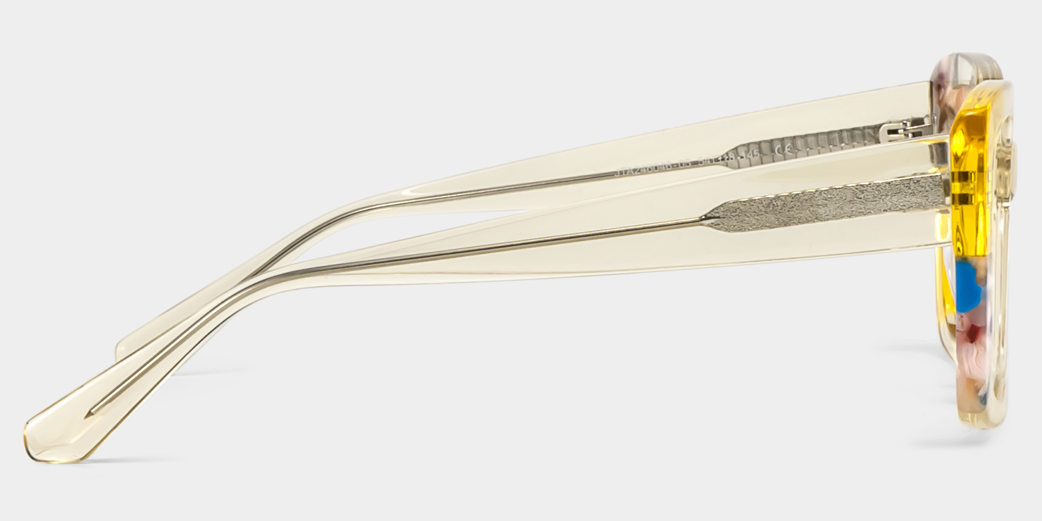 Palma Square Yellow Sunglasses3