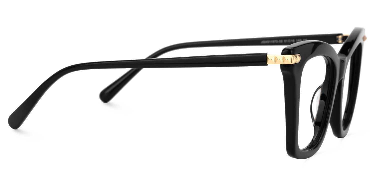 Alycia Designer Eyeglasses in Square Black Frame2