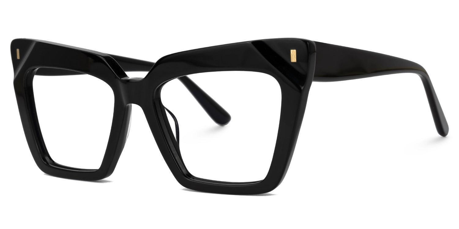 Barnes Cateye Black Glasses1