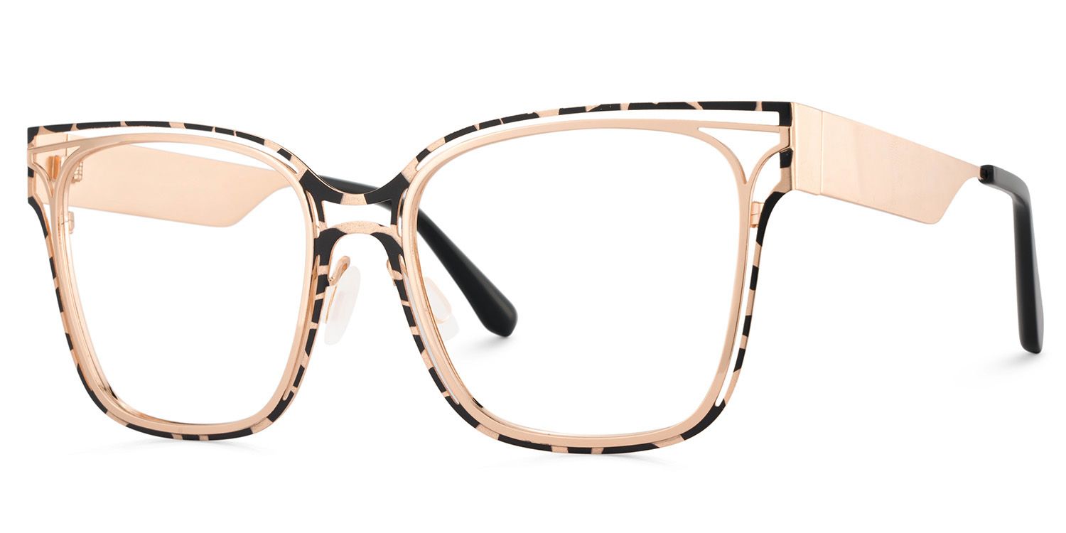 Women's Metal Glasses with Dual-level Frame Online3