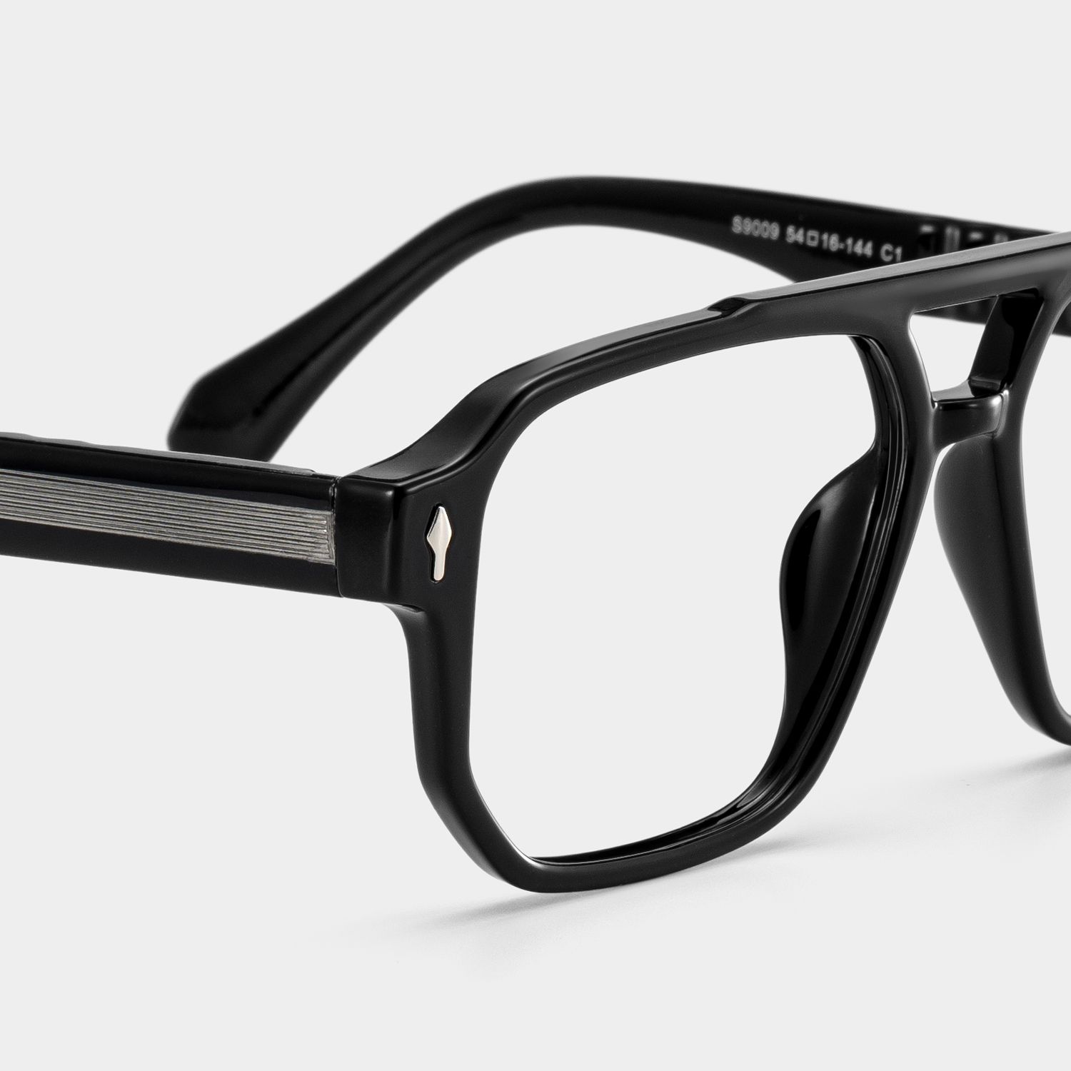 Colton Black Frame Glasses with Aviator Frame Online | ZEELOOL5