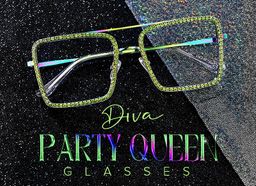 Diva Square Green Glasses6