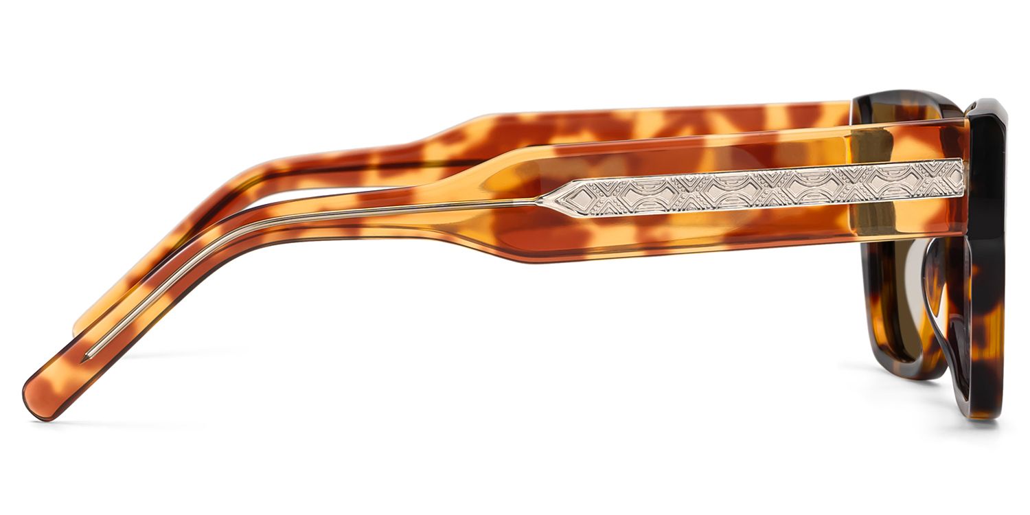 Marlowe Tortoise Rectangle Polarized Sunglasses Online | ZEELOOL Canada3