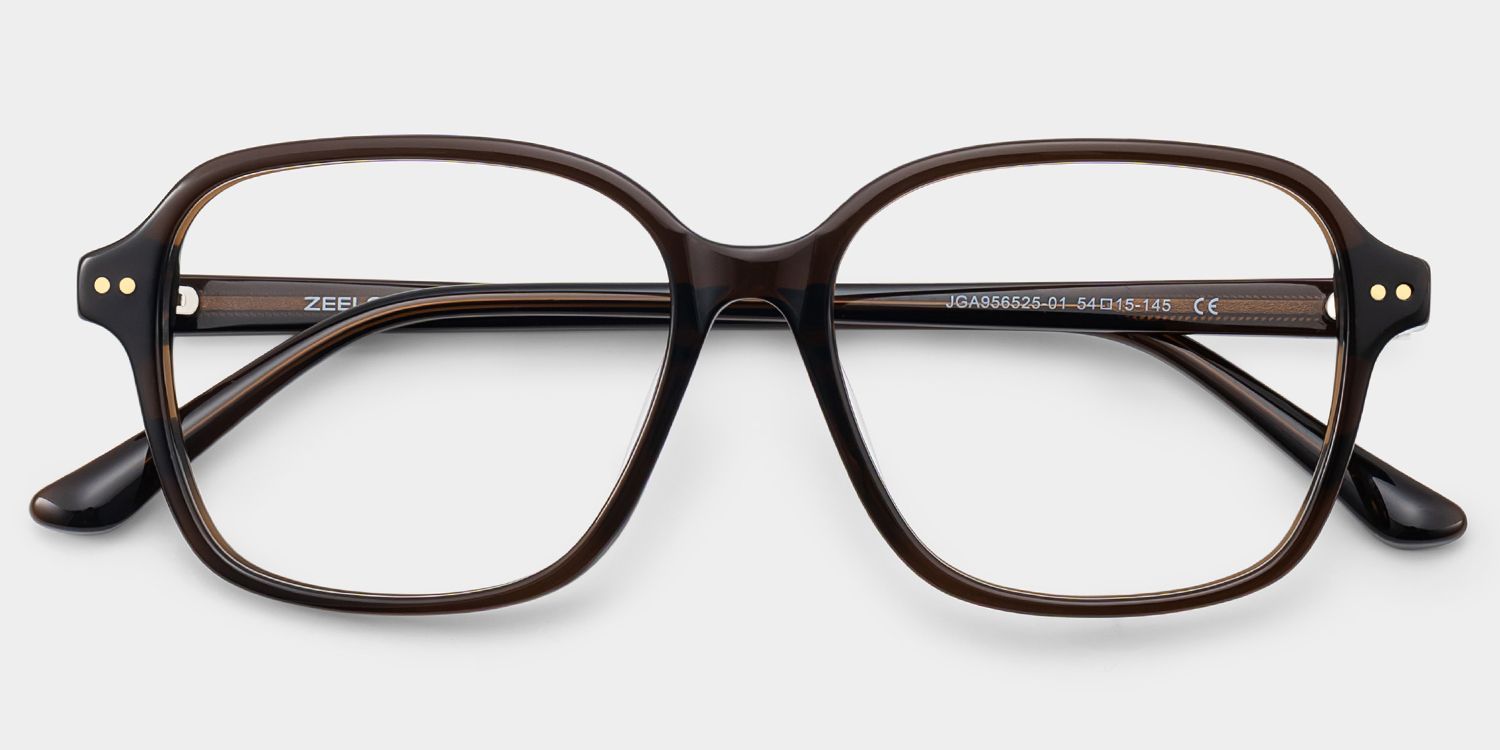 Clementine Chocolate Brown Square Glasses | ZEELOOL2
