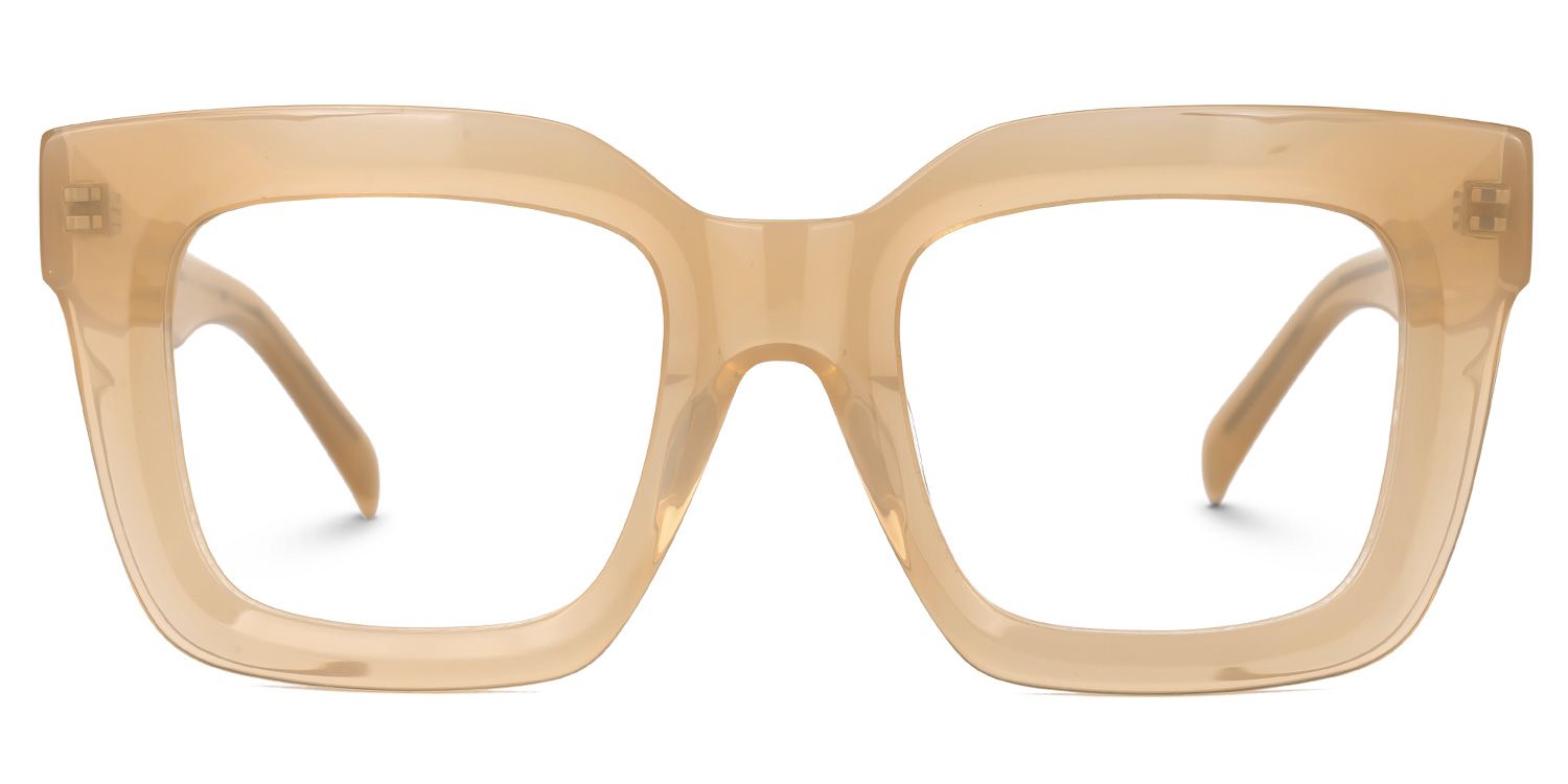 Trinity Square Beige Glasses | ZEELOOL Canada0